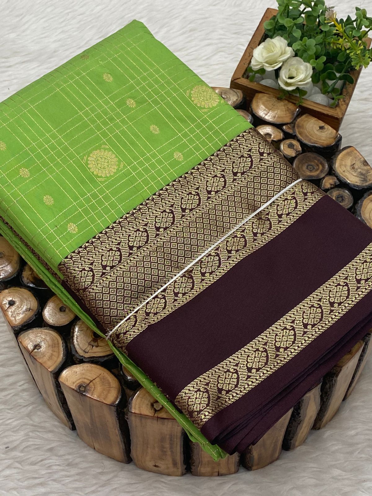 Premium Kanchi Korvai Border Saree