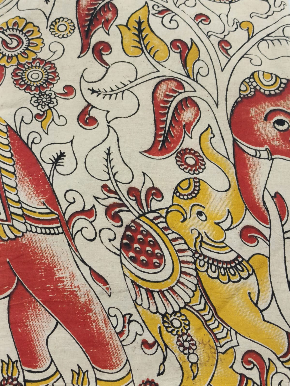 Kalamkari Cotton Printed 1 mtr cut Blouse