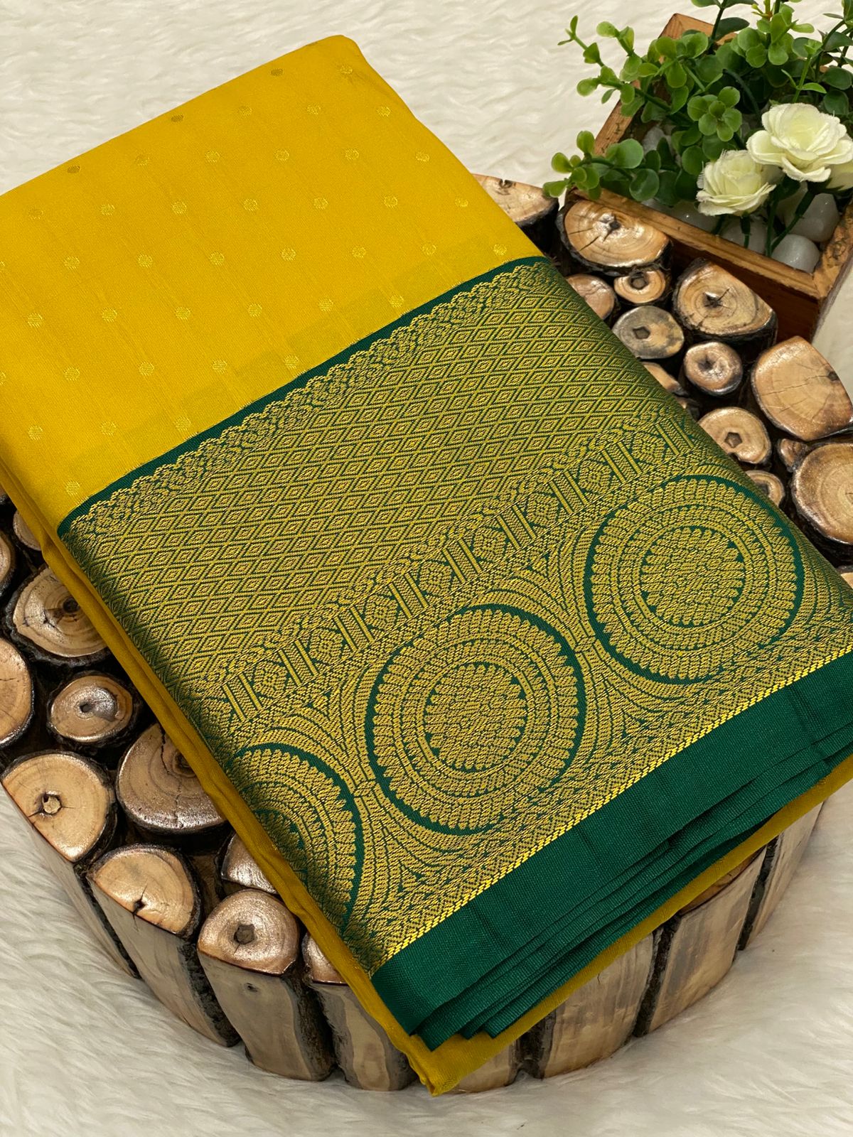 Premium Kanchi Korvai Border Saree
