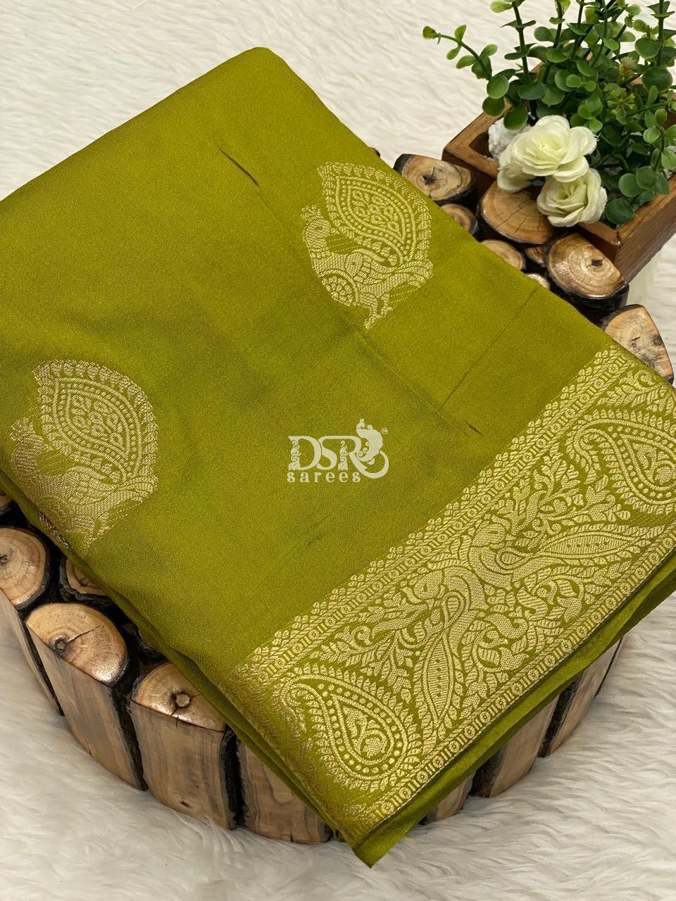 Semi Mysore Crepe Silk Saree