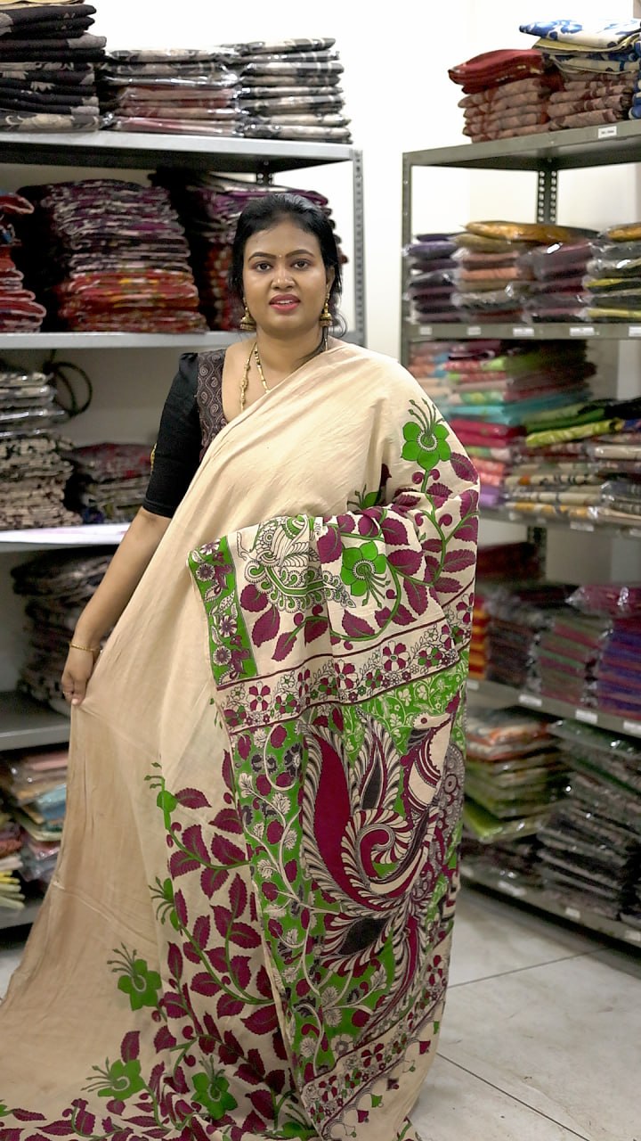 60s Count Premium Kalamkari Cotton Saree