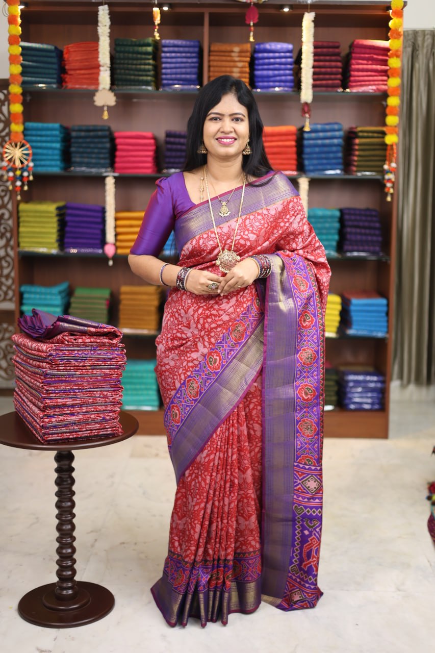 Semi Patola Soft Silk Sarees