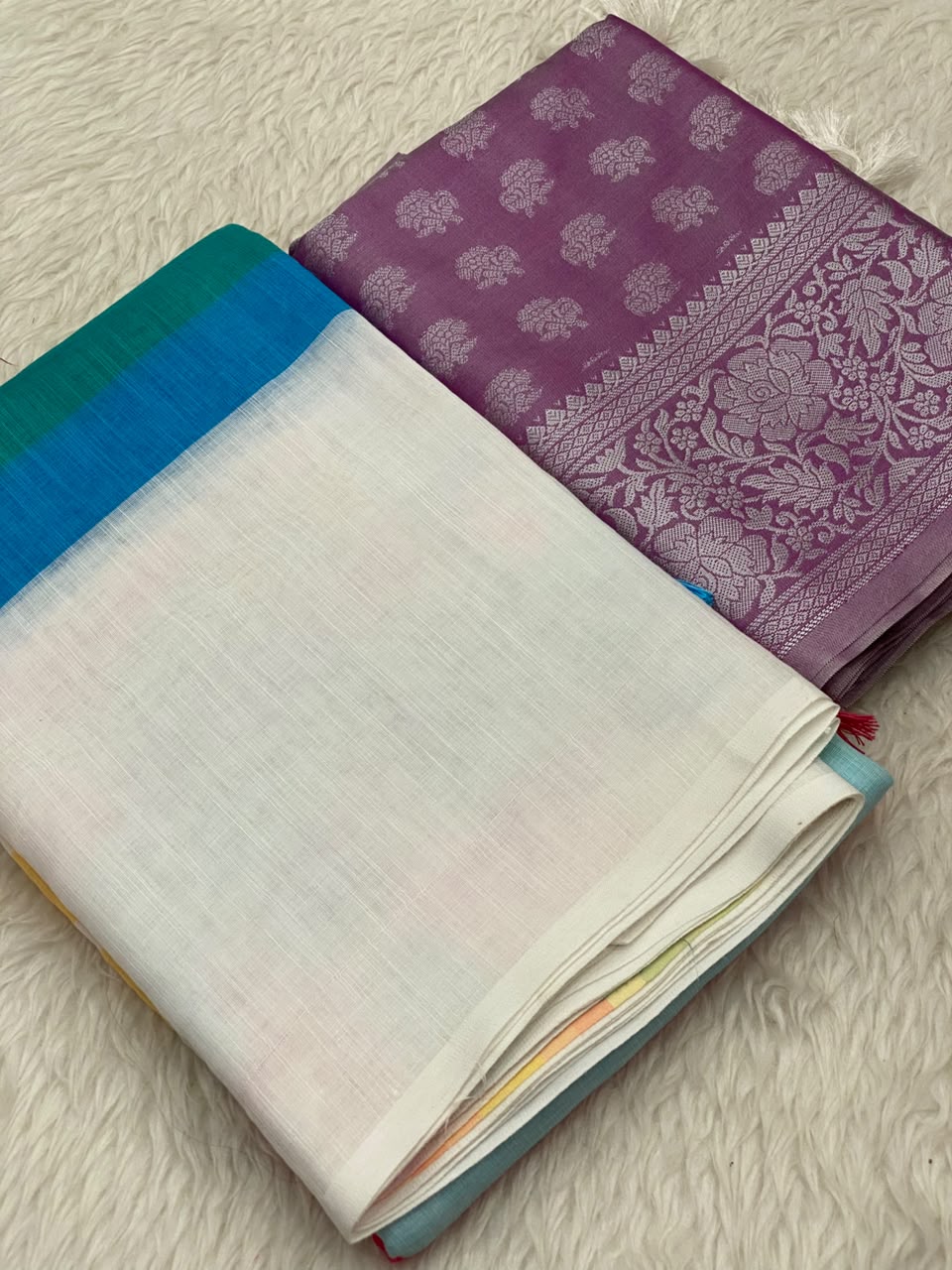 999 - Linen Kanchi Tissue Combo Saree