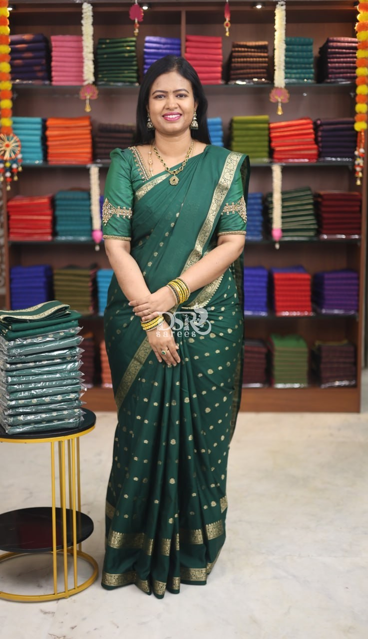 Semi Mysore Crepe Silk Saree