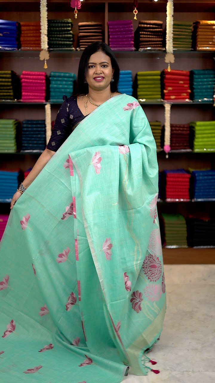 Premium Linen Cotton Sarees