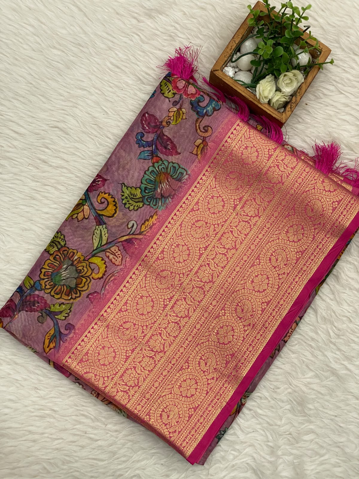 Printed Organza Saree