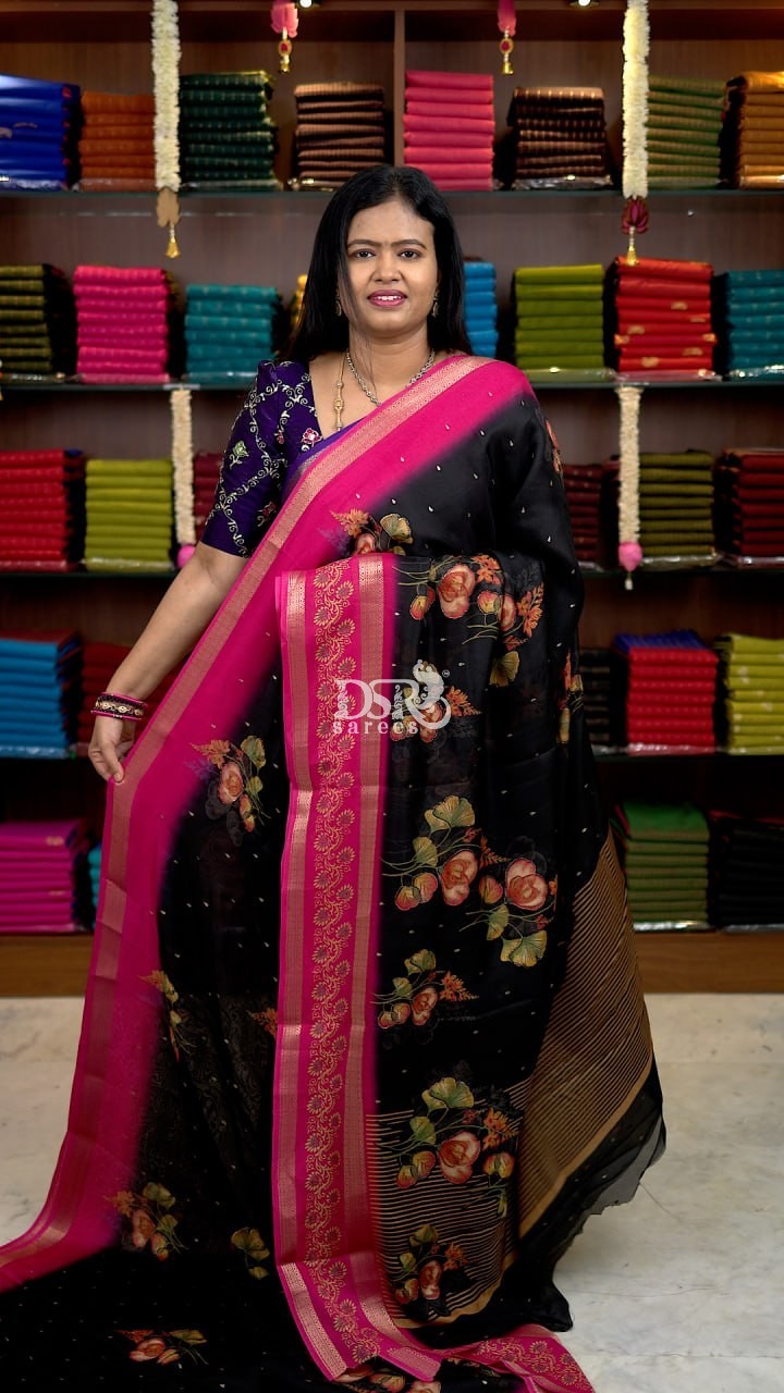 Viscose Chiffon Sarees