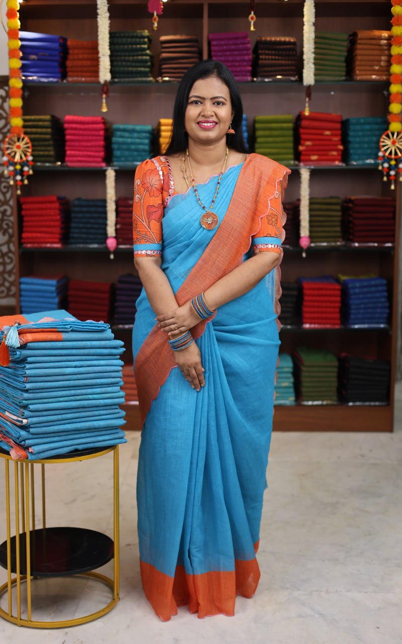 Linen Cotton Saree