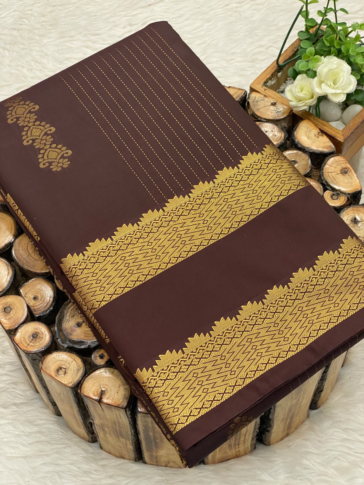 Chocolate Brown Bridal Sarees