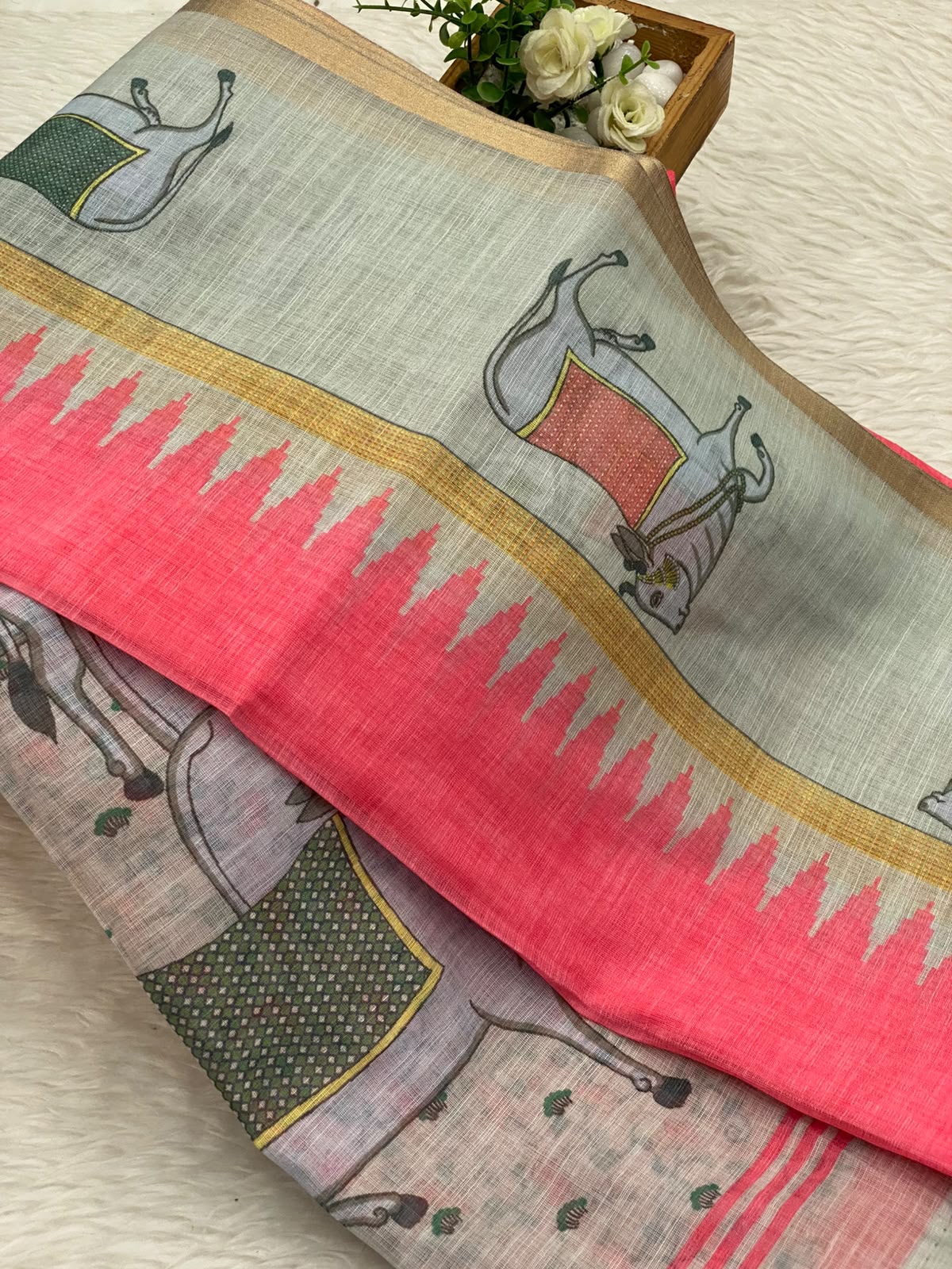Linen Cotton Saree - Vol3
