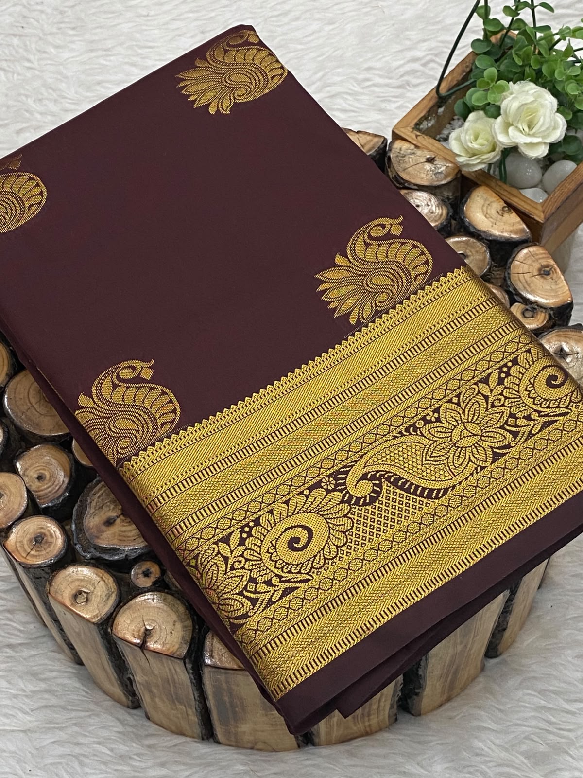 Chocolate Brown Bridal Sarees