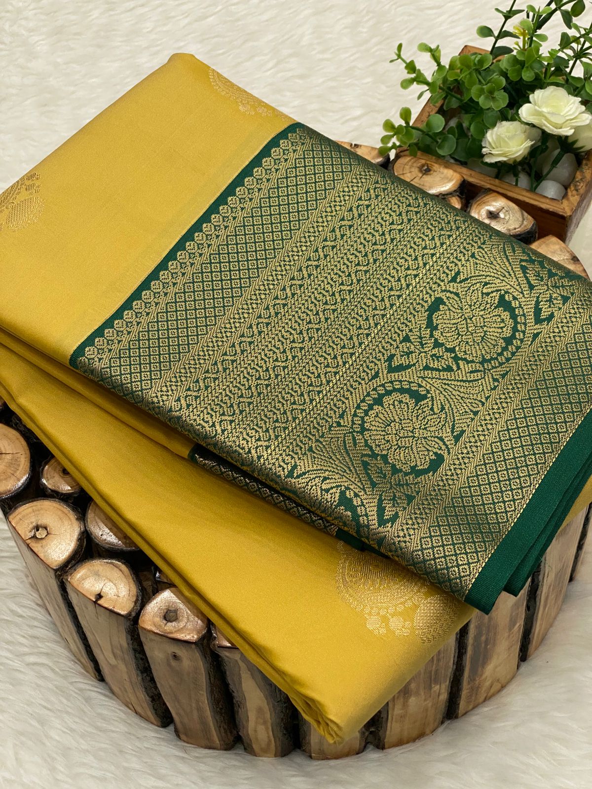 Premium Kanchi Korvai Border Saree