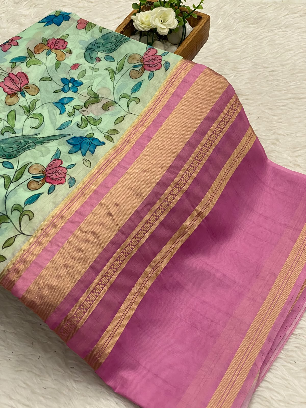 Organza Tissue Silk Saree
