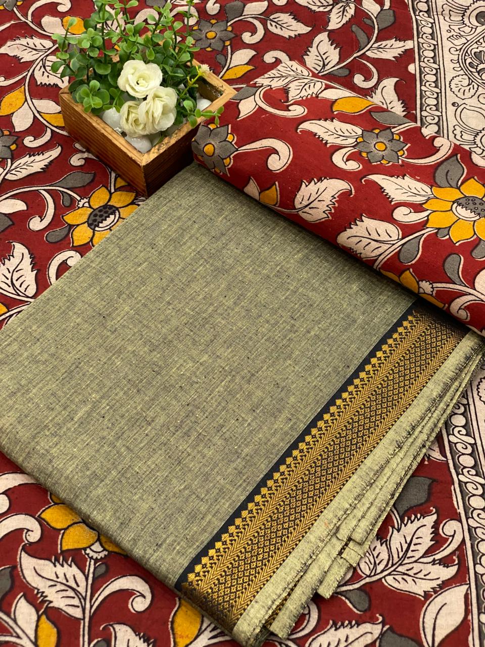 Mangalagiri Cotton Sets With Kalamkari
