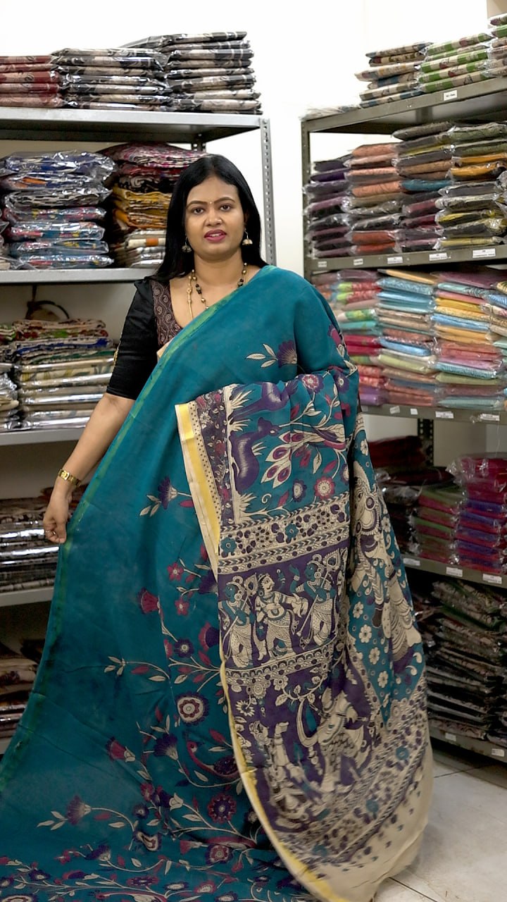 Kota net Kalamkari sarees