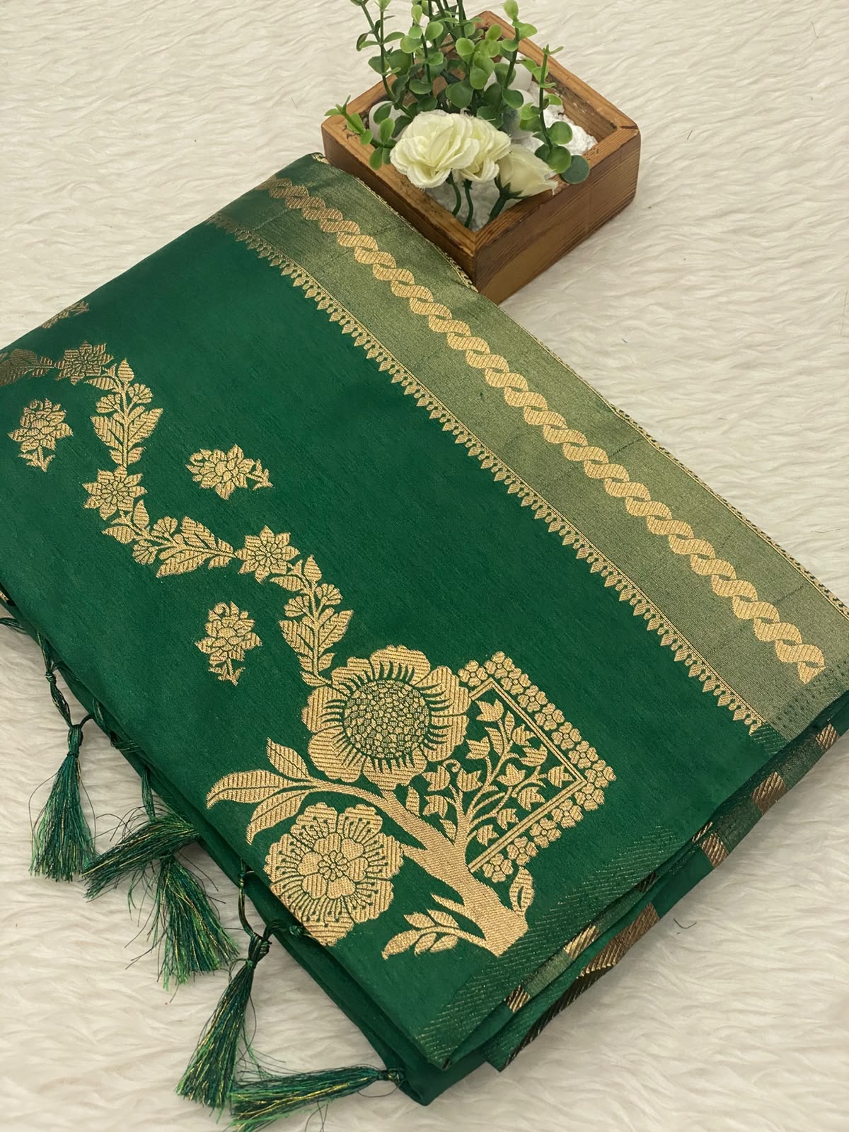 Viscose Crepe Silk Sarees