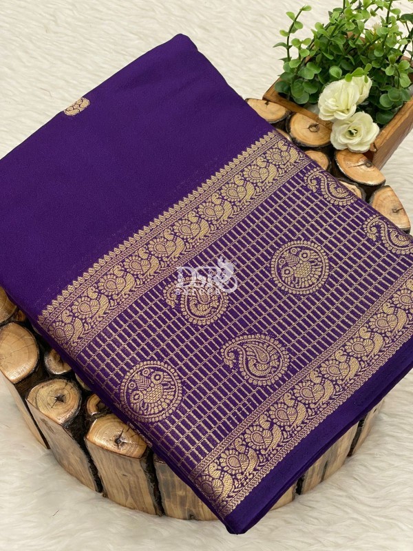 Semi Mysore Crepe Silk Saree