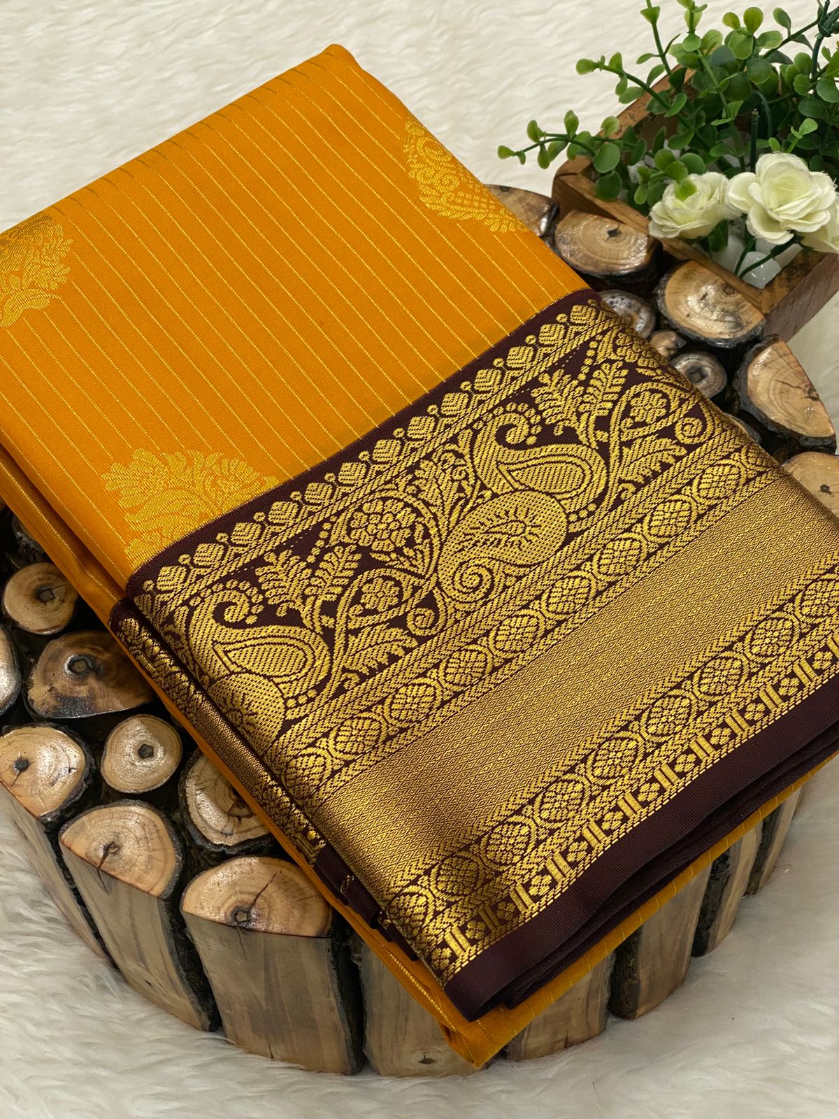 Premium Kanchi Korvai Border Saree