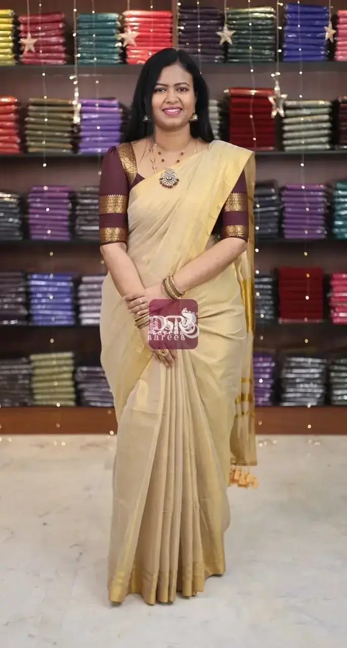 Khadhi Linen Tissue Saree