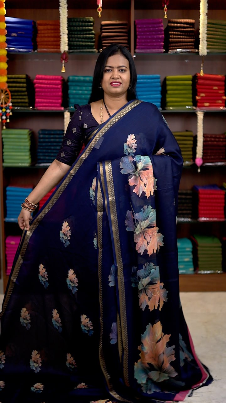 Viscose Chiffon Sarees - vol1
