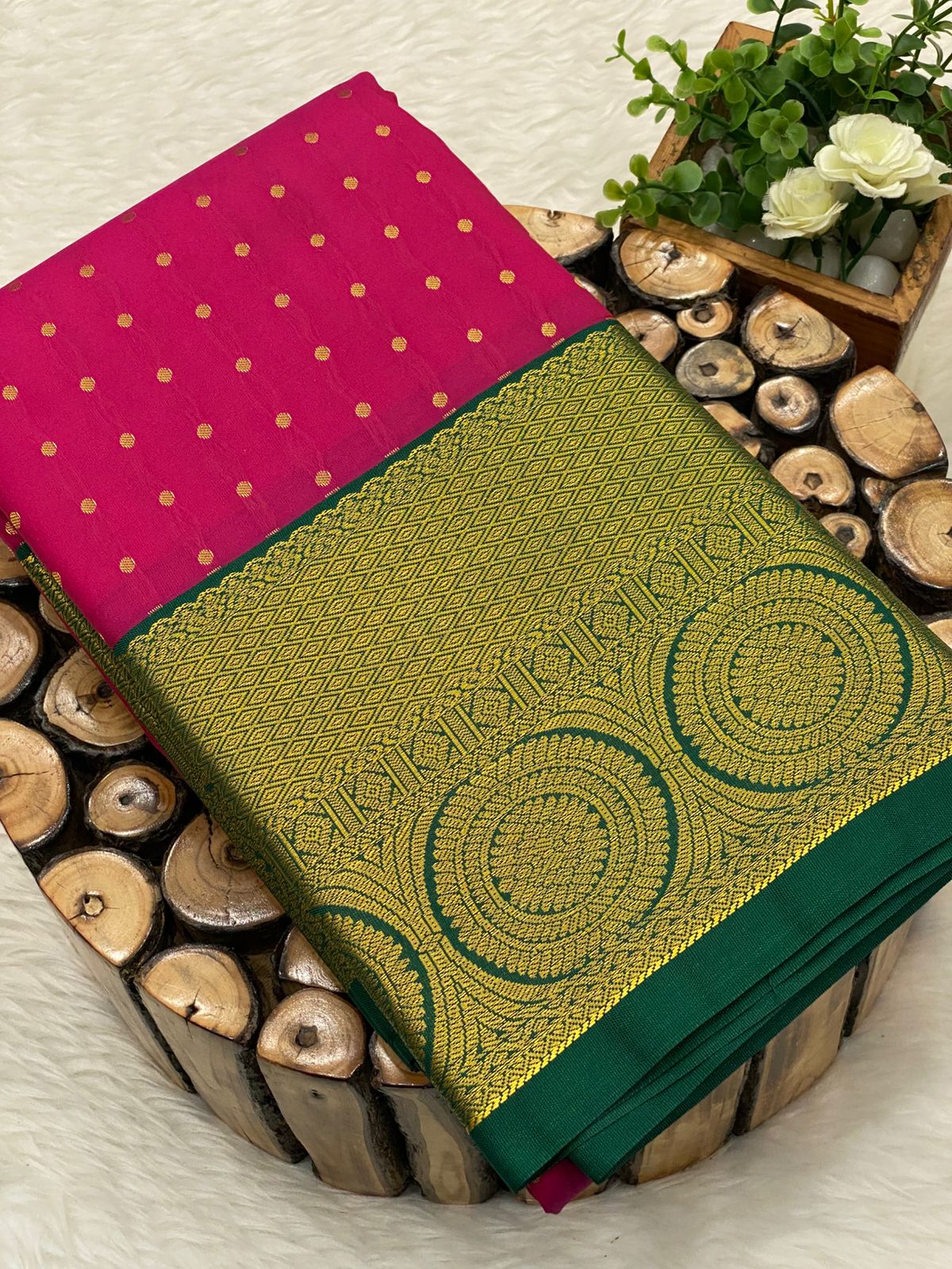 Premium Kanchi Korvai Border Saree