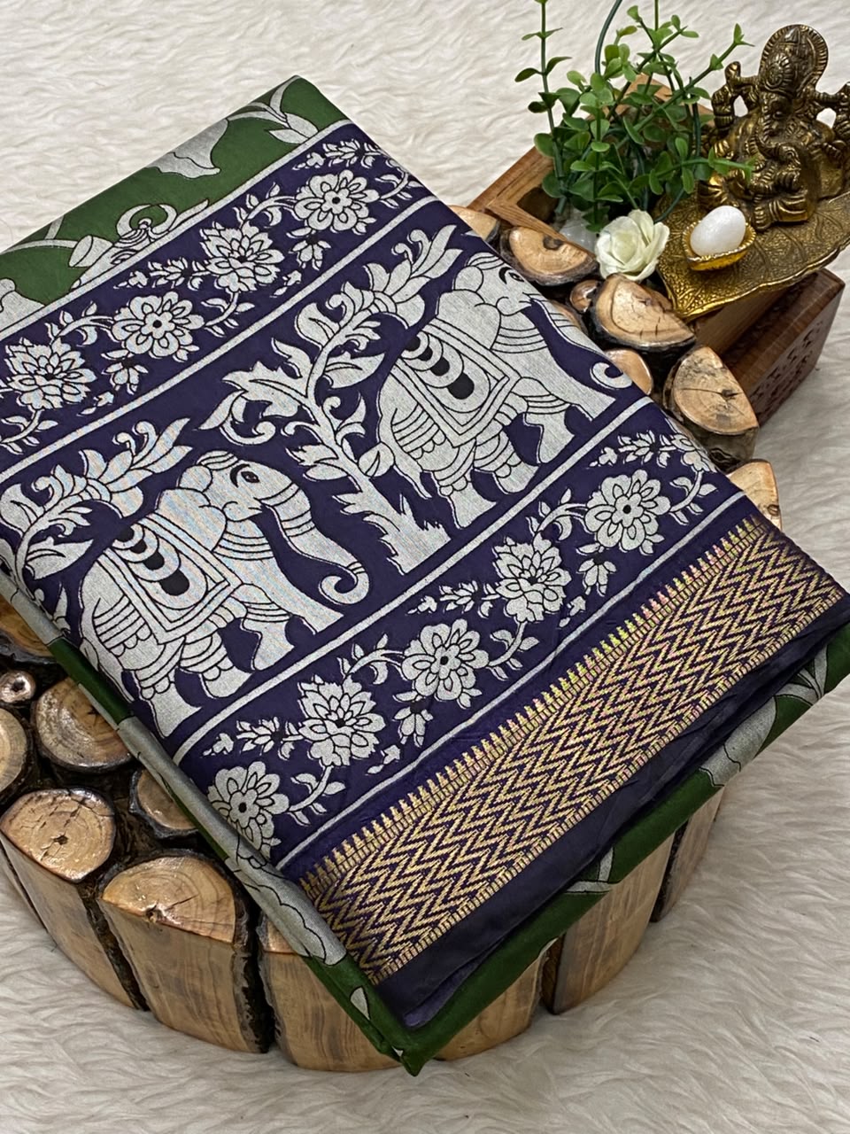 Munga Tussar Silk Saree