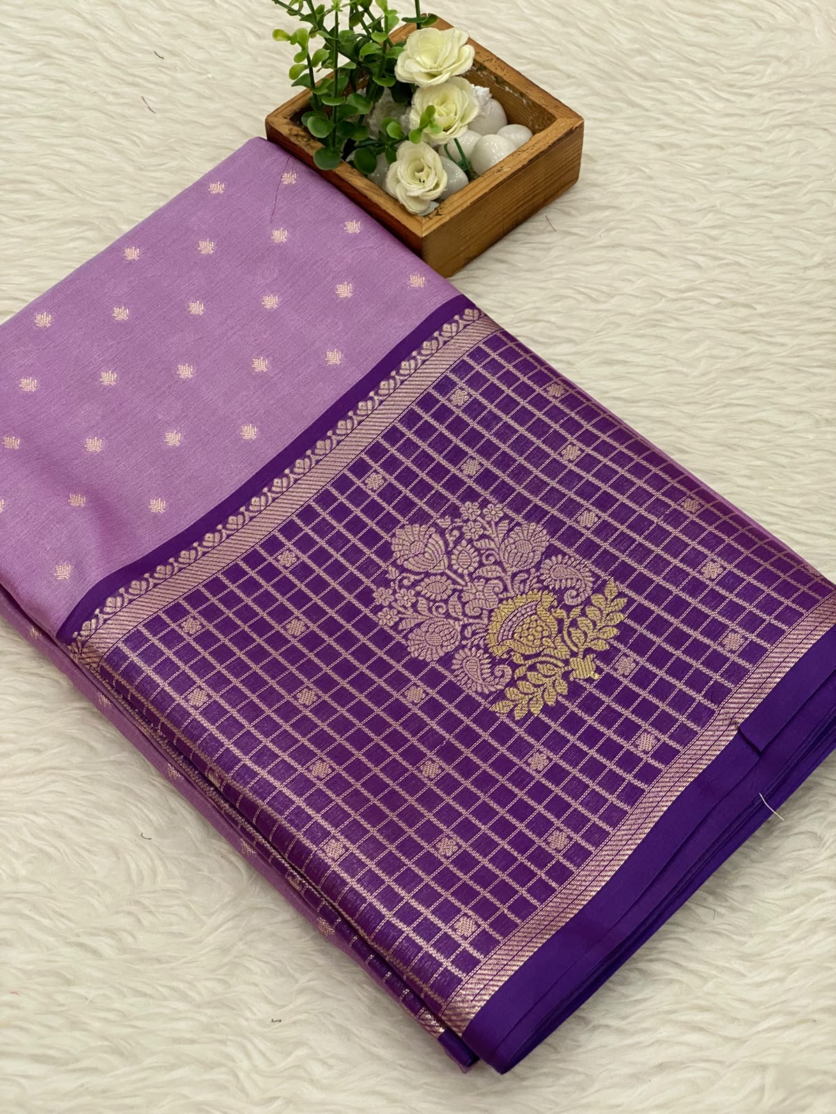 Banarasi Gadwal soft silk saree