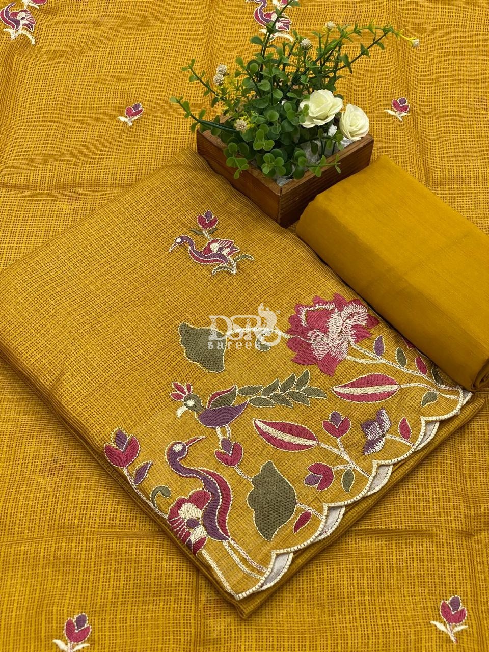 Kota net salwar with embroidery