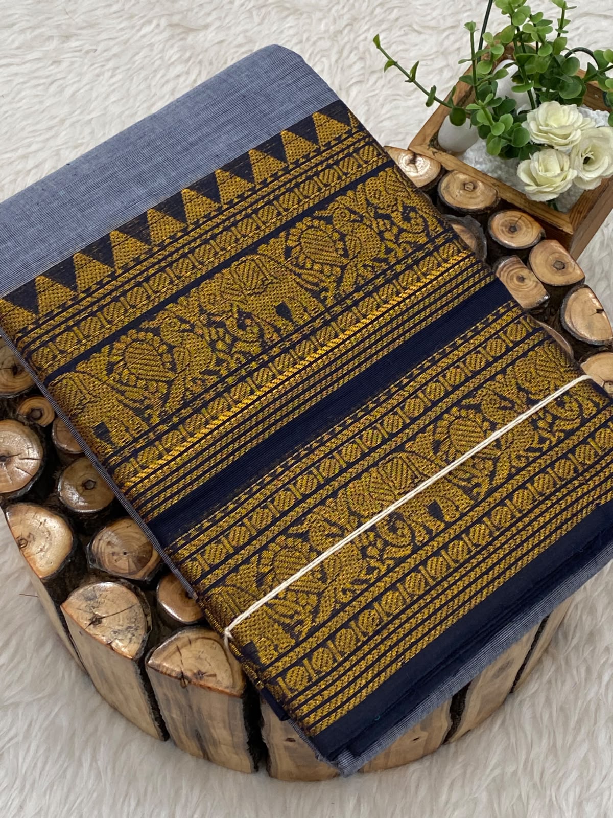 Chettinadu Cotton Saree W/B-Vol3