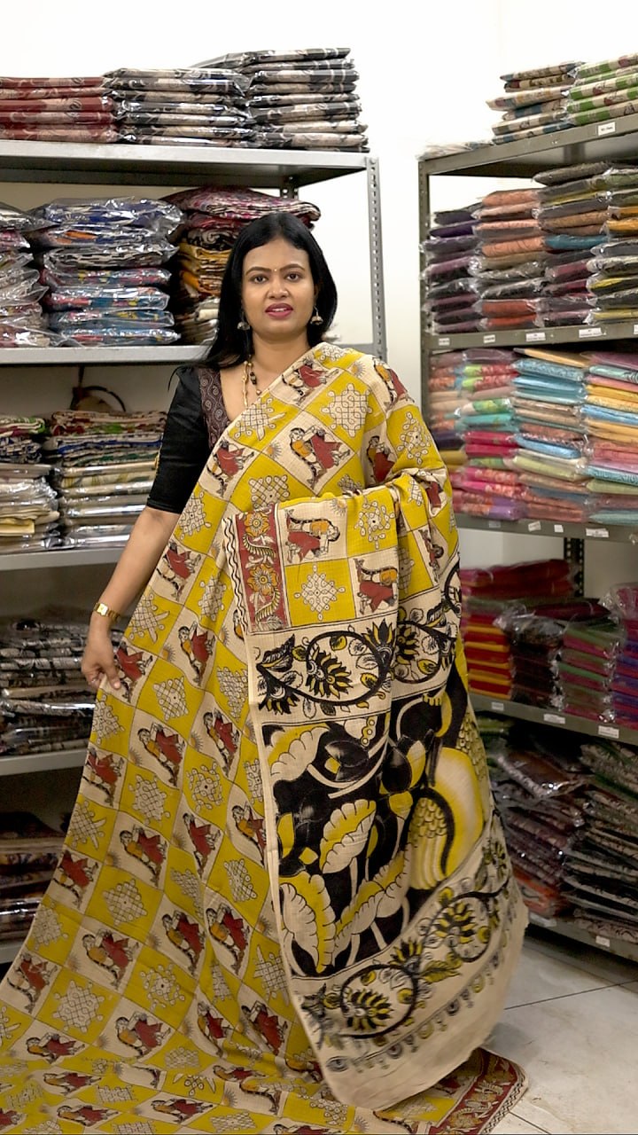 60s Count Premium Kalamkari Cotton Saree