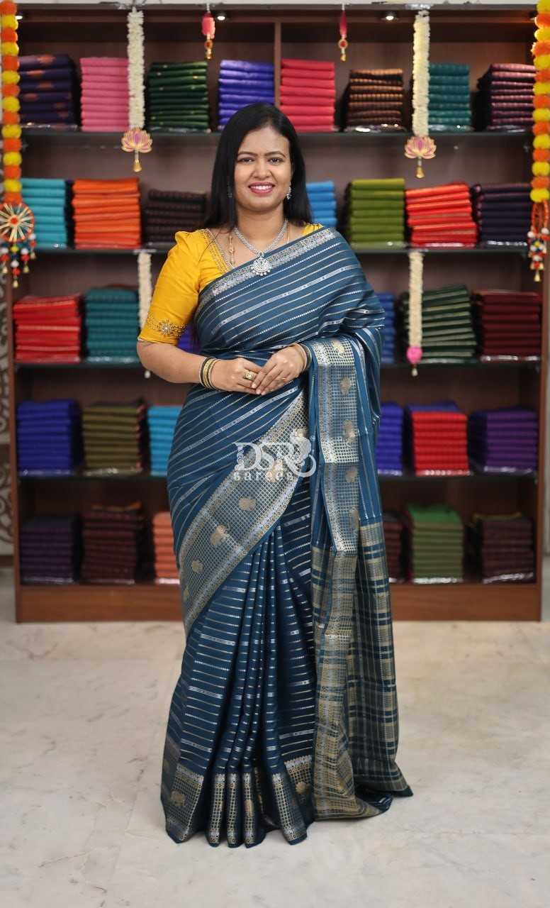 Semi Mysore Crepe Silk Saree