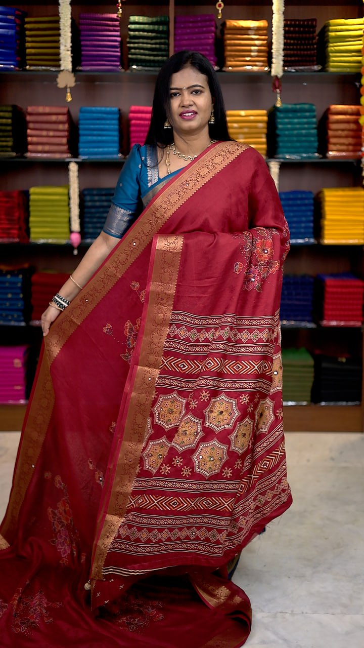 Viscose Chiffon Saree