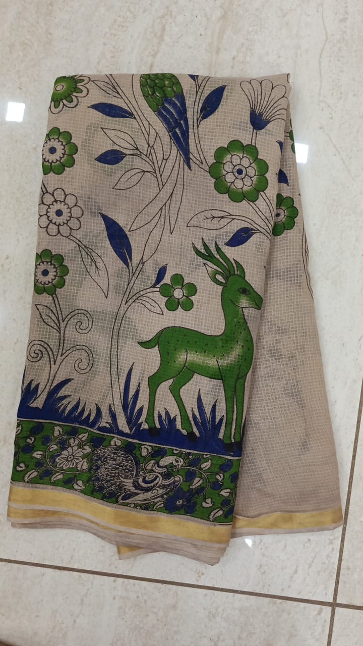 Kota net Kalamkari sarees