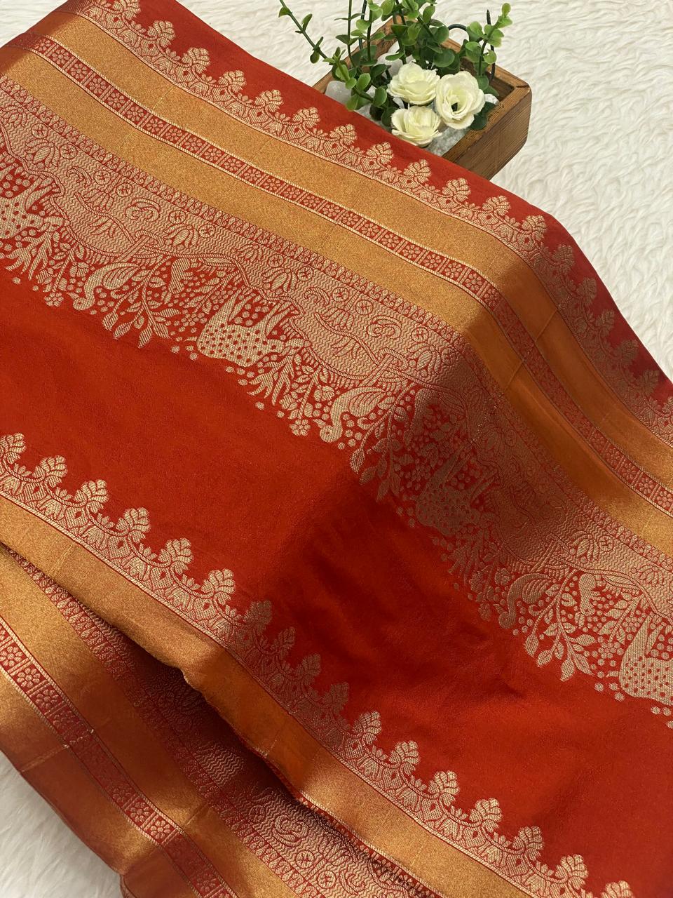 Viscose Crepe Silk Saree- Vol1
