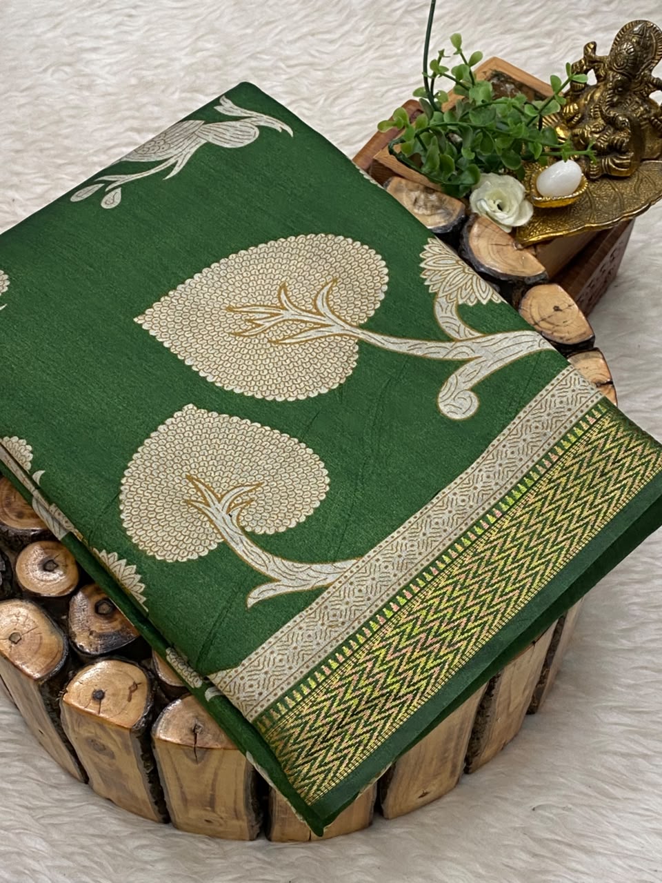 Munga Tussar Silk Saree