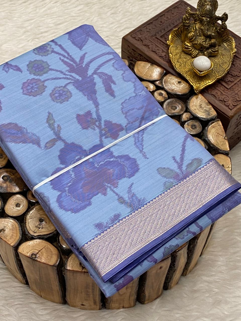 Small Border Printed Silk Sarees