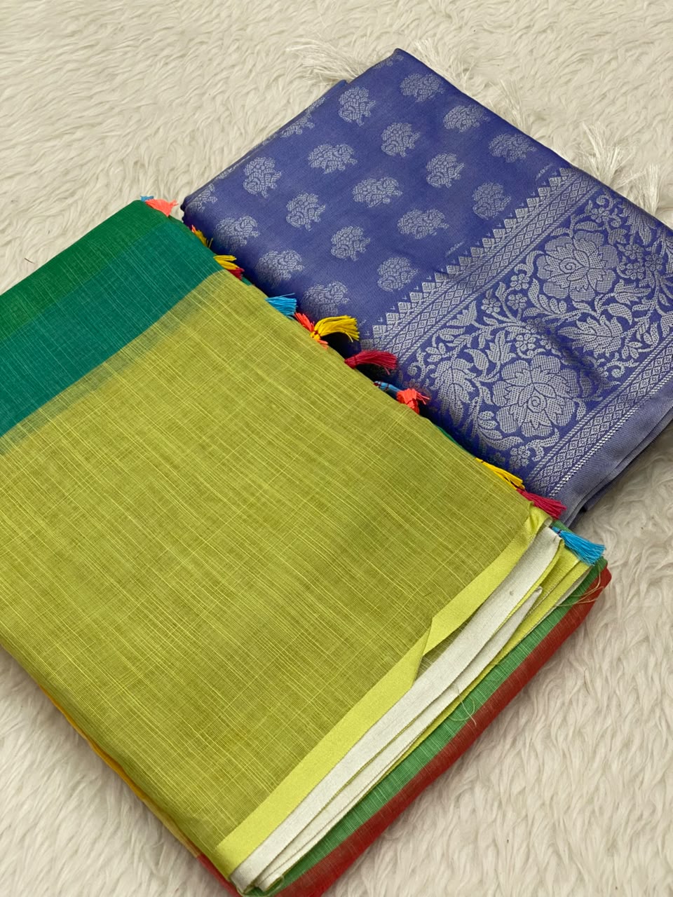 999 - Linen Kanchi Tissue Combo Saree