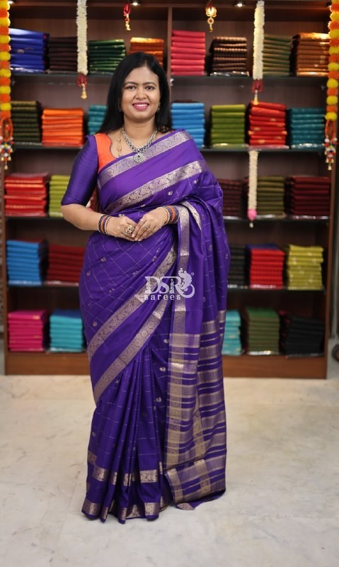 Semi Mysore Crepe Silk Saree