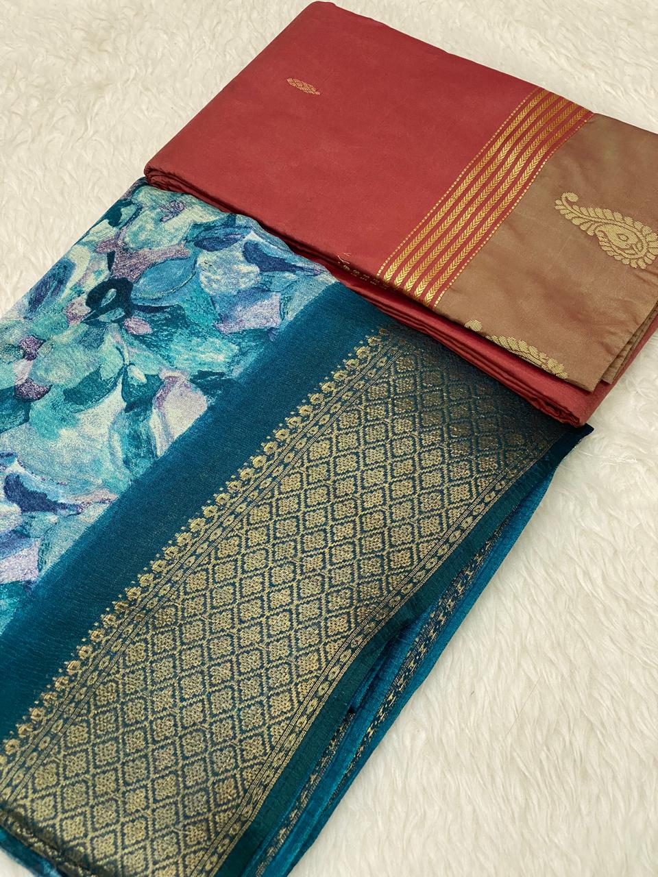 999- Crushed Dola Arani Combo Saree