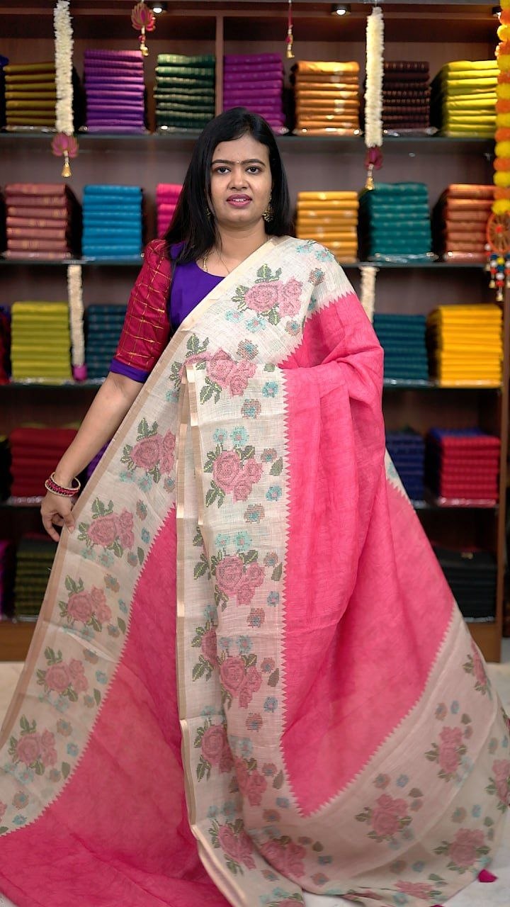 Linen Cotton Sarees