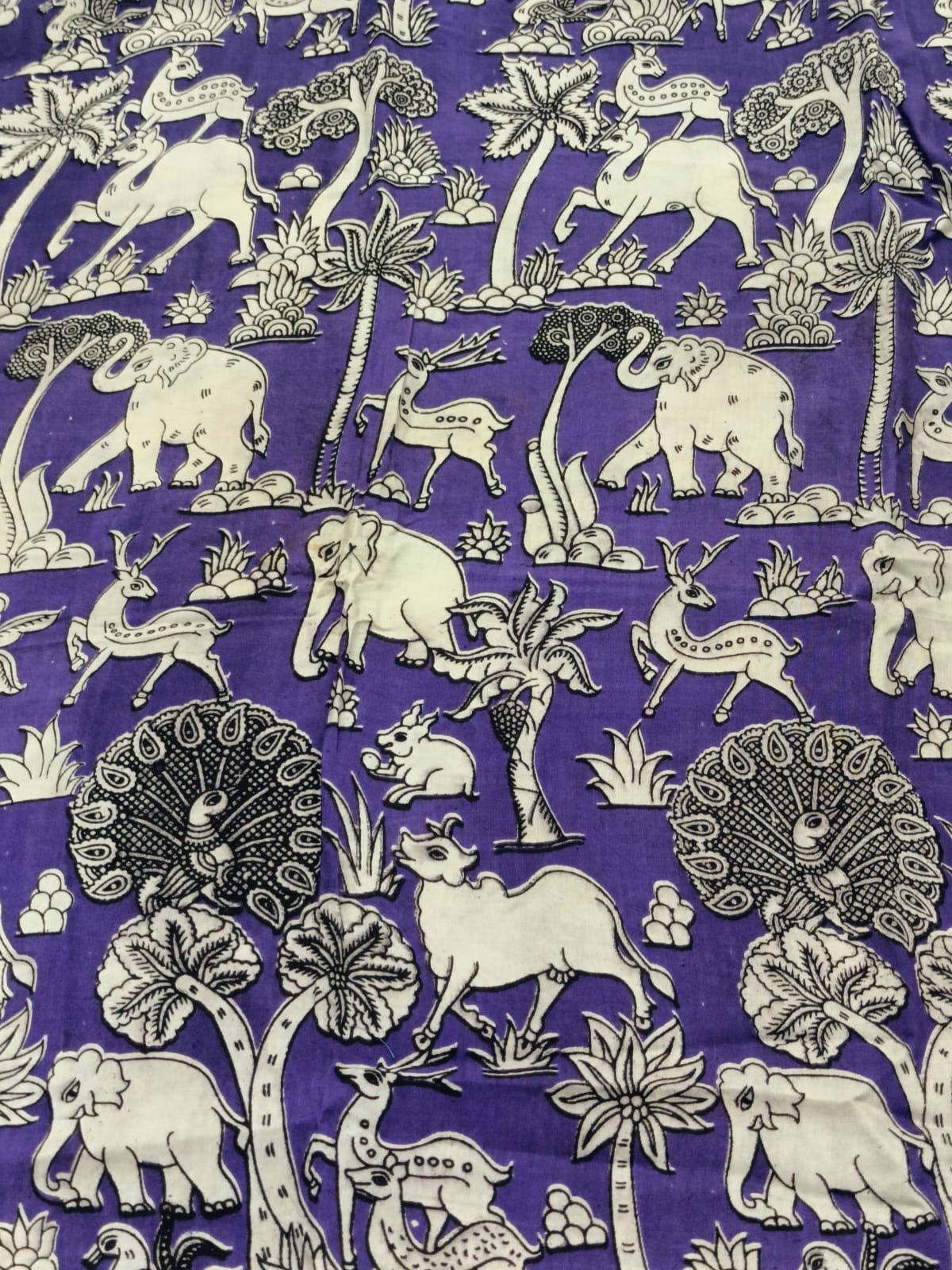 Chennuri Silk Kalamkari Printed 1 mtr cut blouse