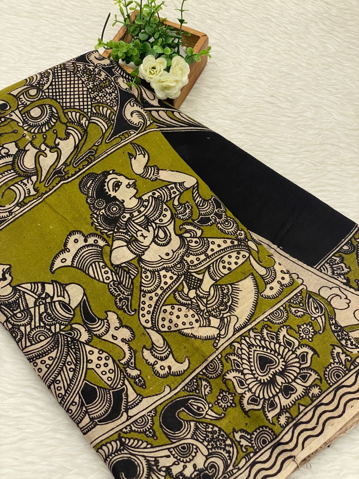 60s Count Premium Kalamkari Cotton Saree
