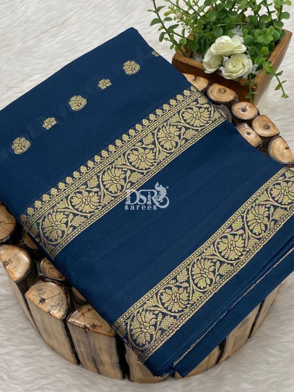Semi Mysore Crepe Silk Saree