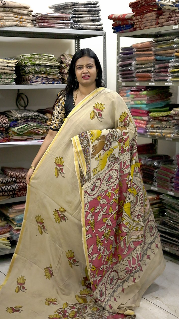 Kota net Kalamkari sarees