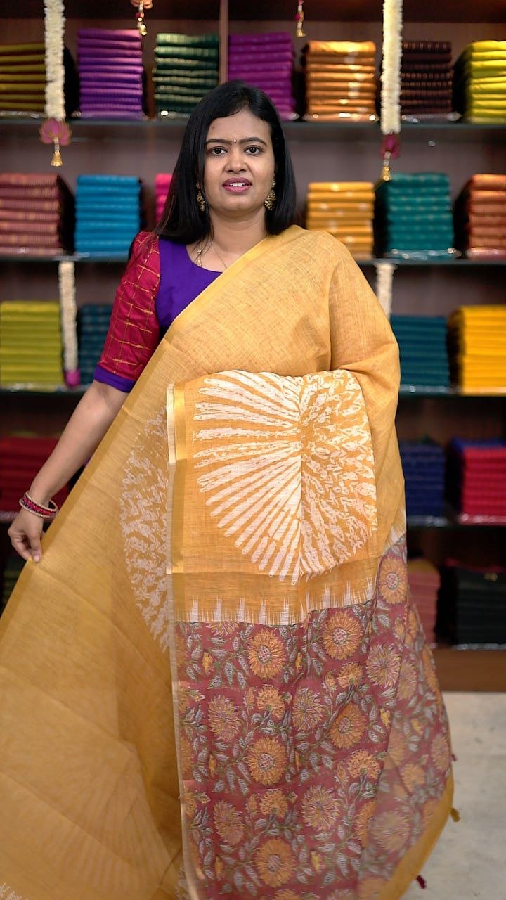 Linen Cotton Sarees
