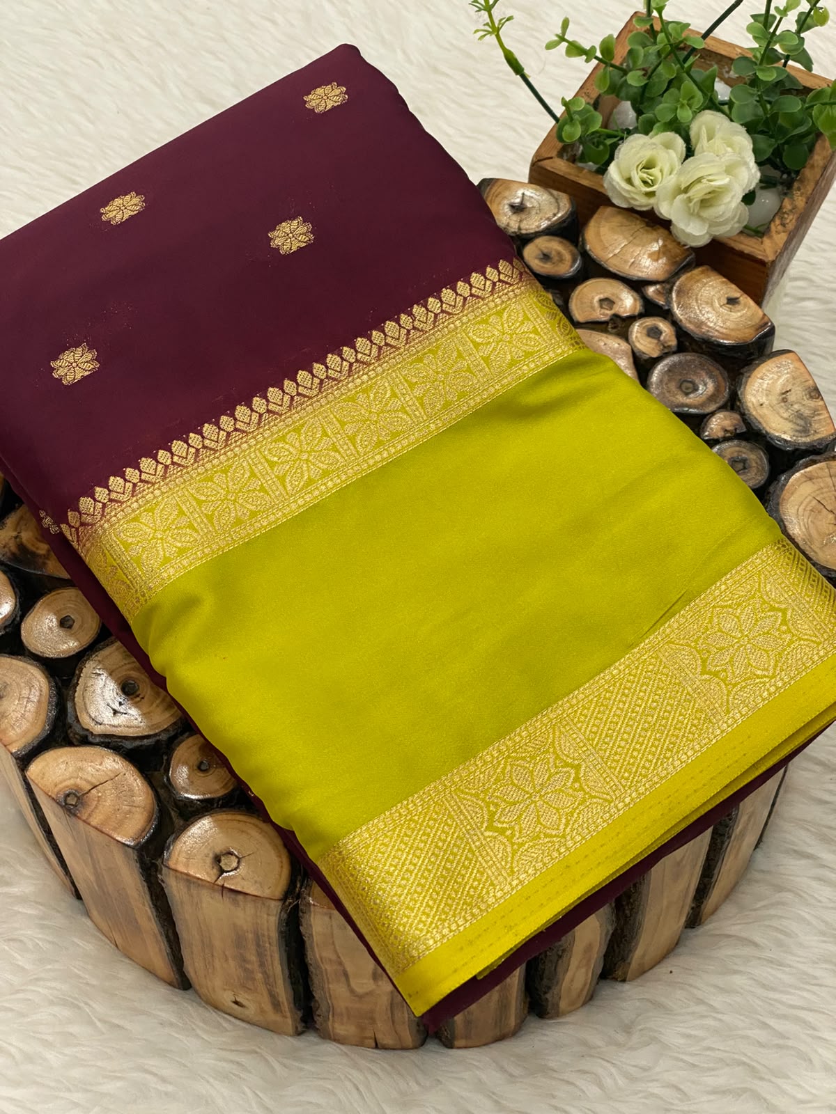 Premium Mysore Crepe Silk Sarees