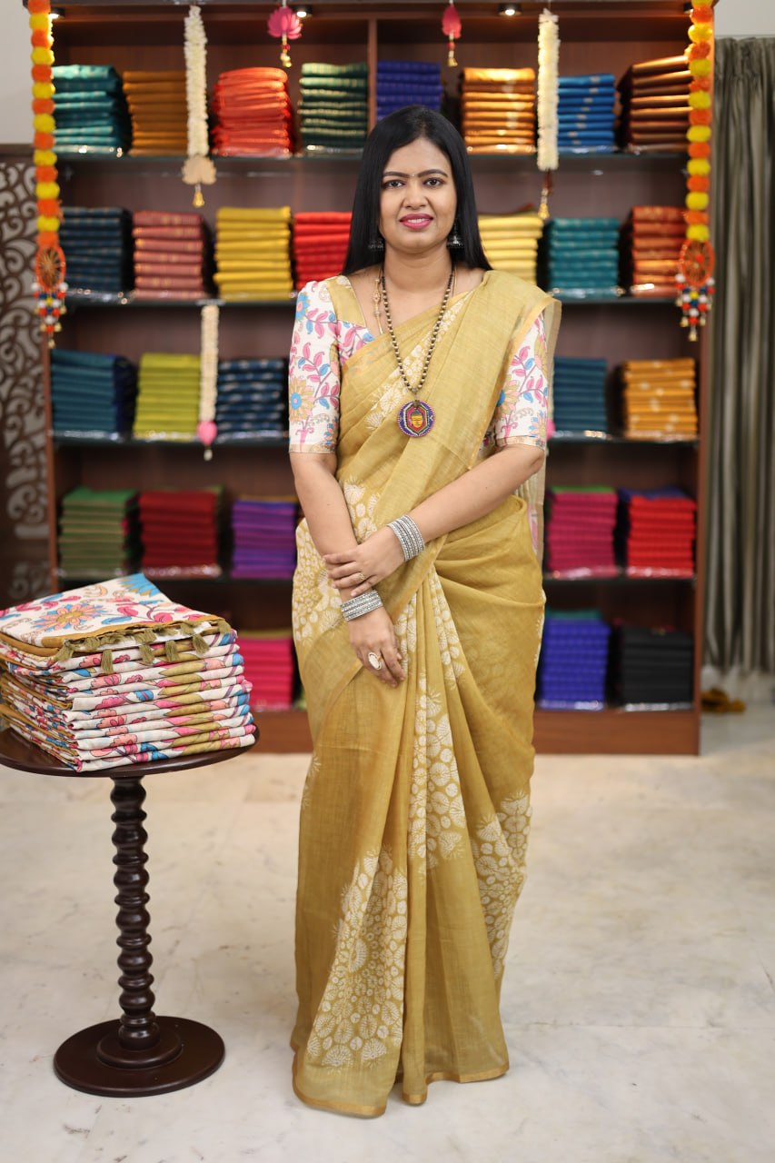 Linen Cotton Saree - Vol3