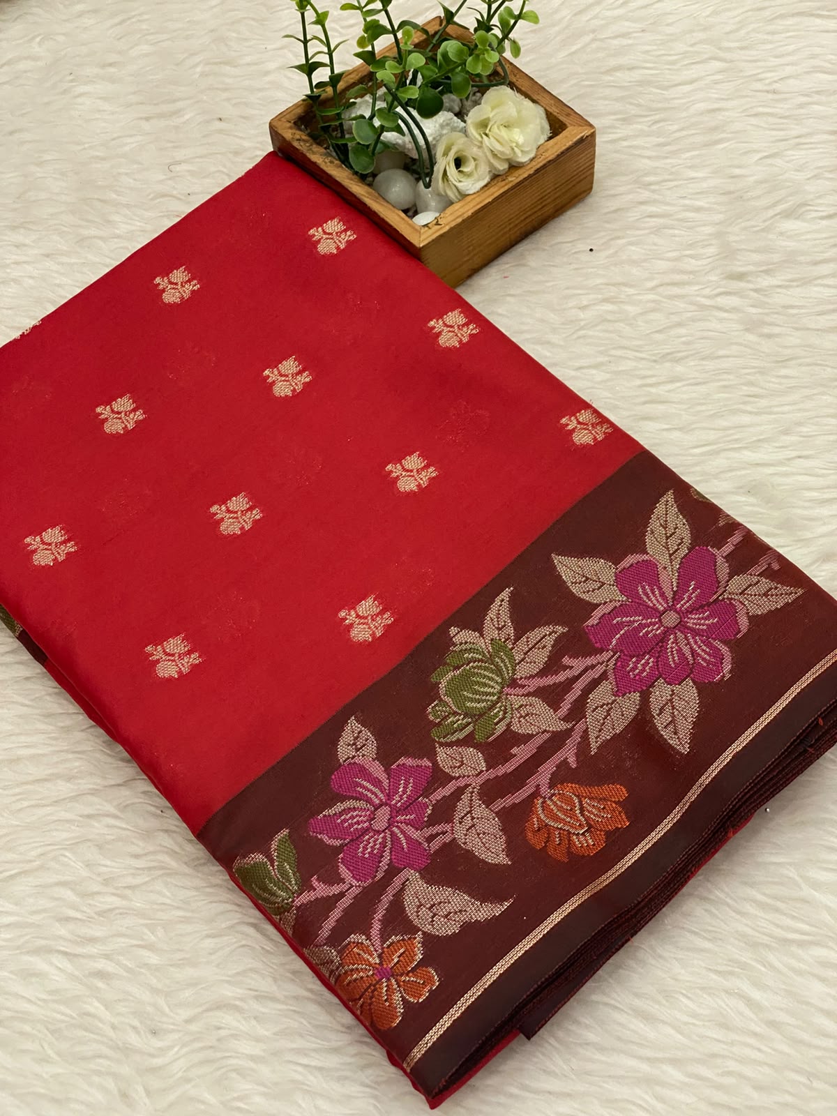 Banarasi Gadwal soft silk saree