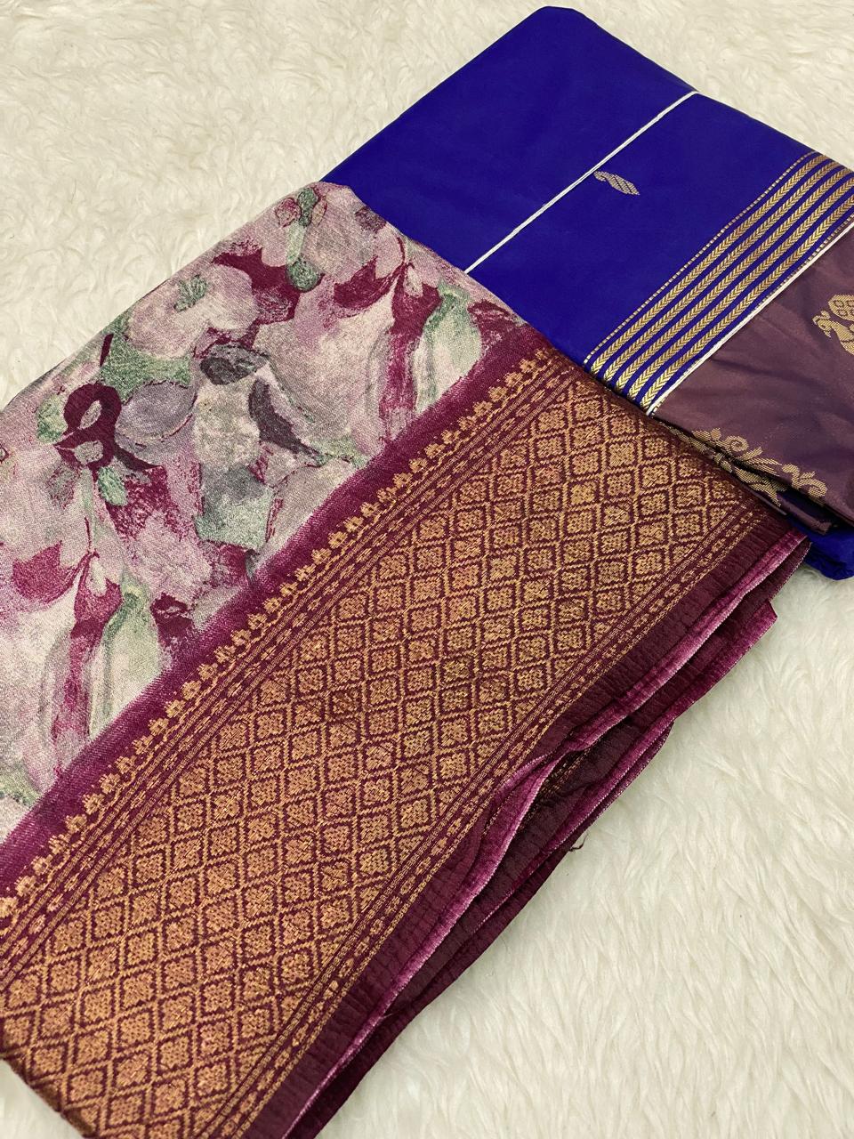 999- Crushed Dola Arani Combo Saree