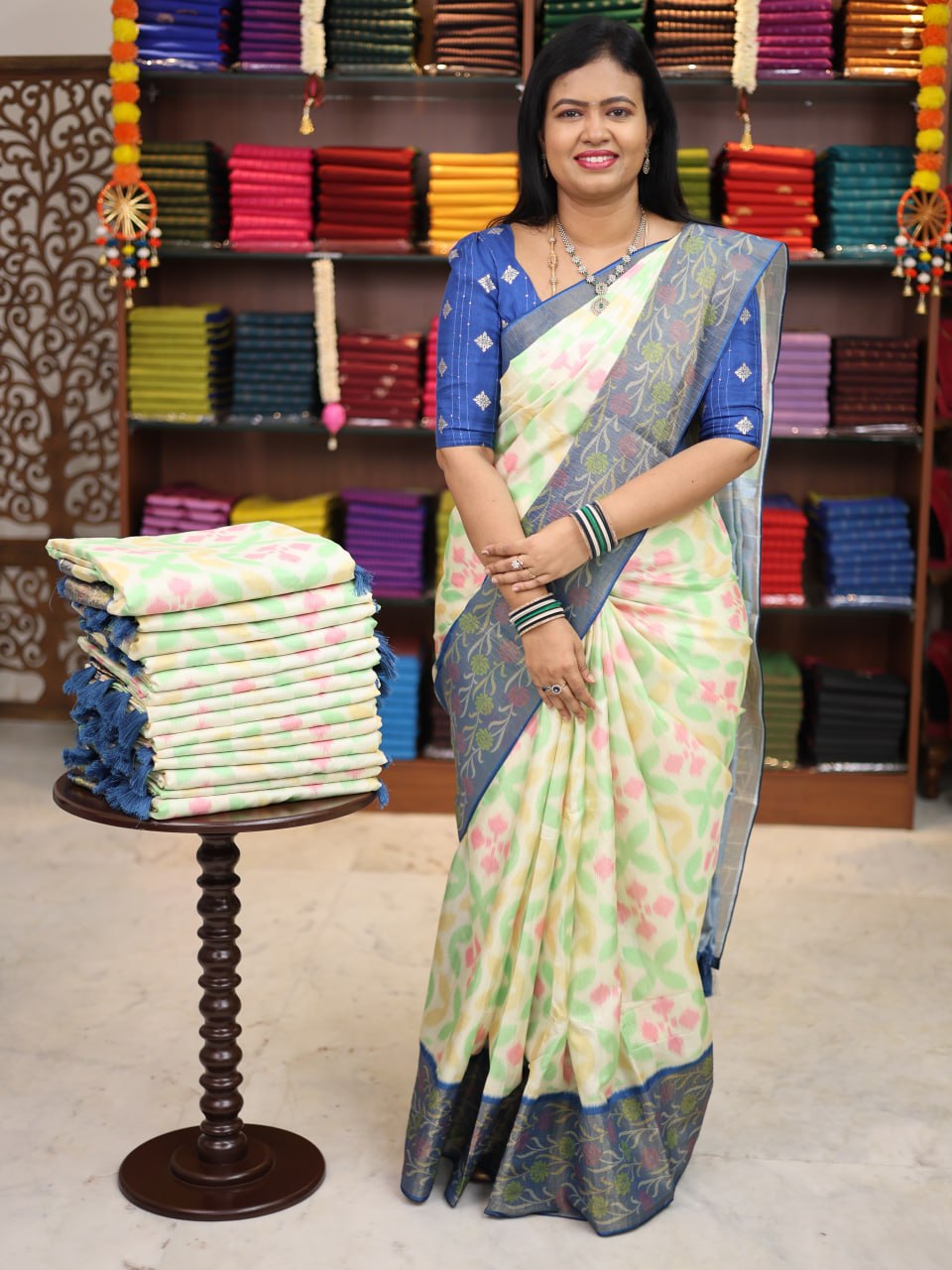Pochampally Jute Silk Sarees